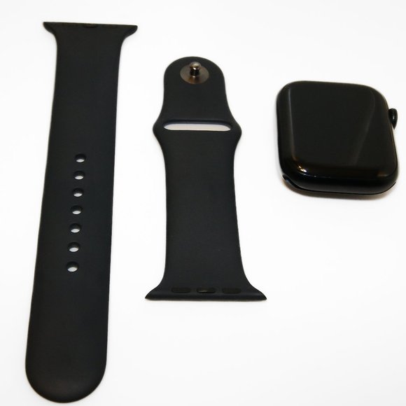 Apple Watch Series 7 GPS + Cellular Aluminum 45mm Black Midnight Sport Band M/L - Picture 3 of 16